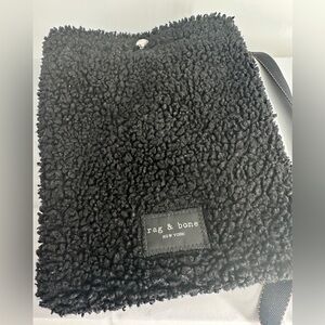 Rag and bone black Sherpa crossbody bag